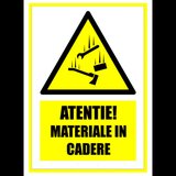 Semn atentie materiale in cadere